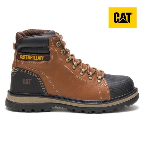 Pánské Pracovní Boty Caterpillar Foxfield Steel Toe Hnědé (CZ-9LTB)